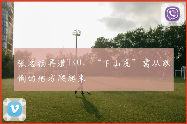 张名扬再遭TKO，“下山虎”需从跌倒的地方爬起来
